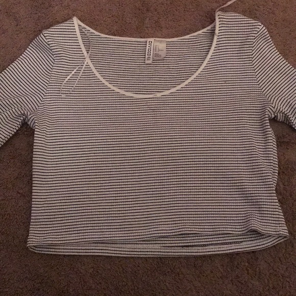 H&M Tops - stripped crop top H&M Tops - stripped crop top